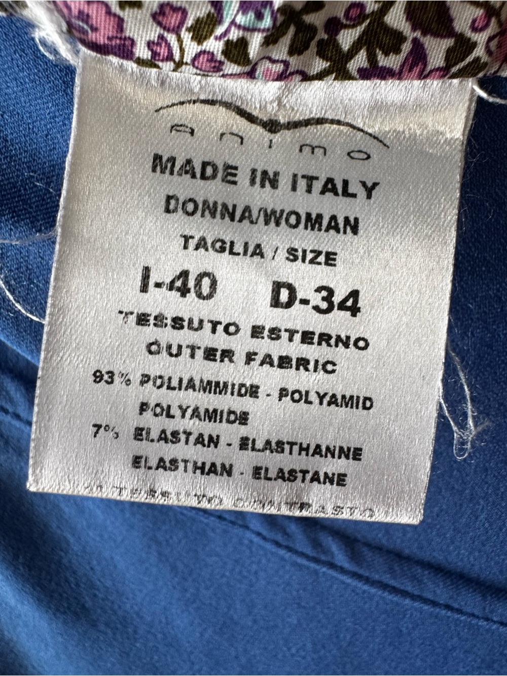 Animo Italia Show Jacket Blue w/ Stud Embellishments & Floral Trim IT 40/US 4 - Picture 8 of 16